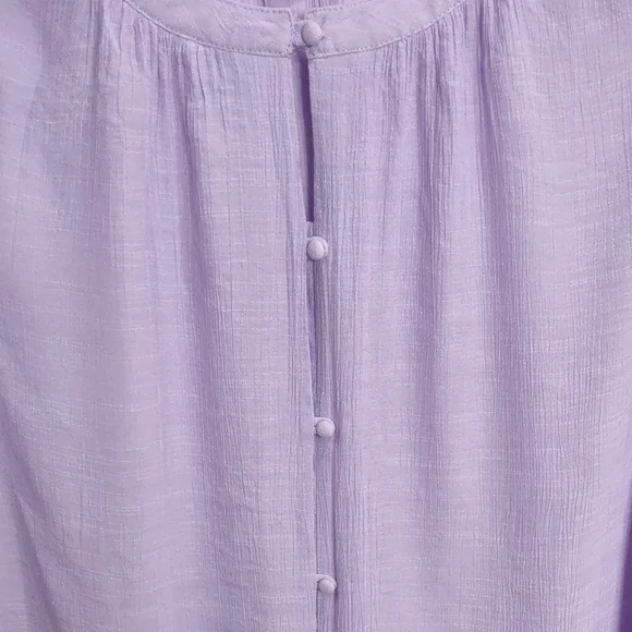 COUNTERPARTS Purple Button-Up Women's Top - Picture 6 of 15